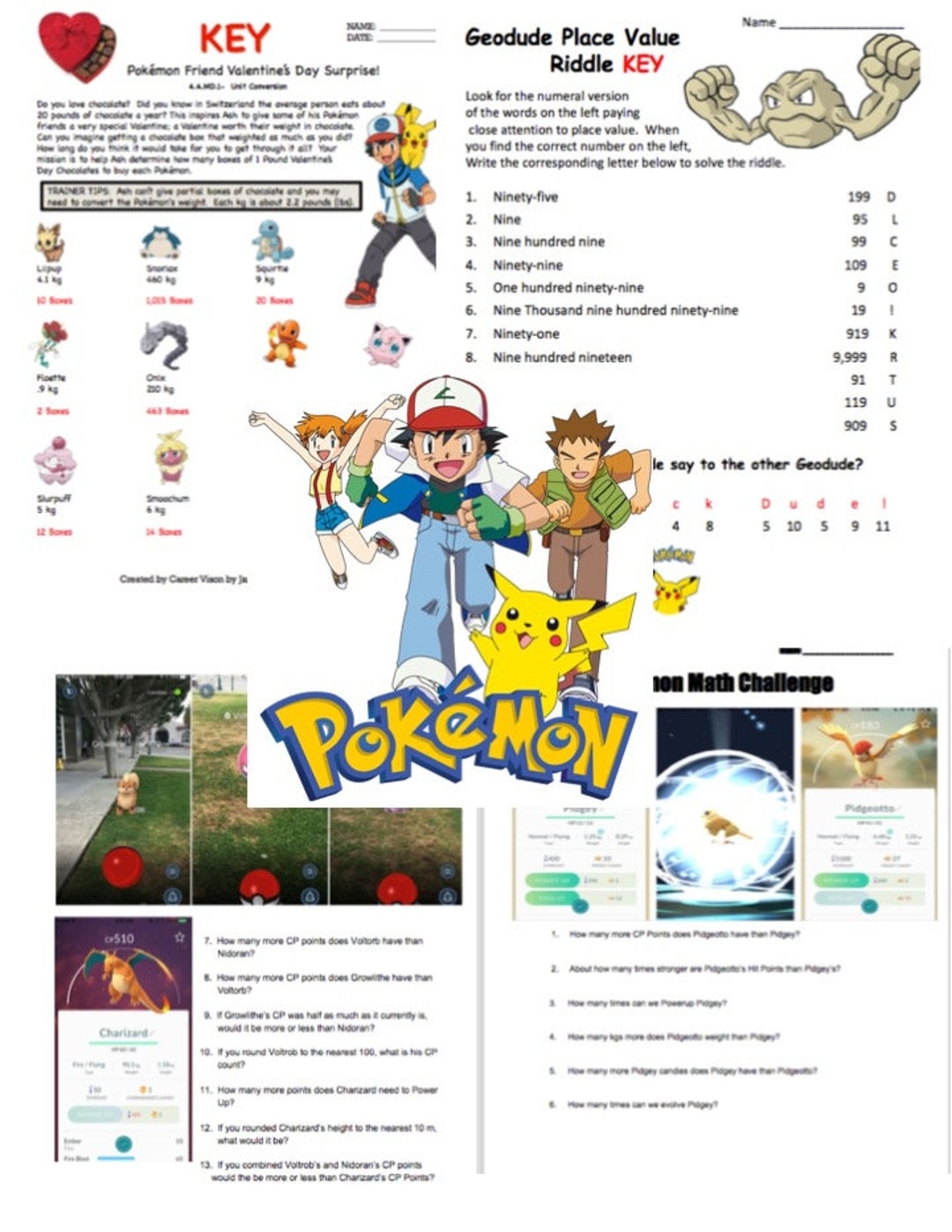 Pokemon Reading Comprehension Worksheets