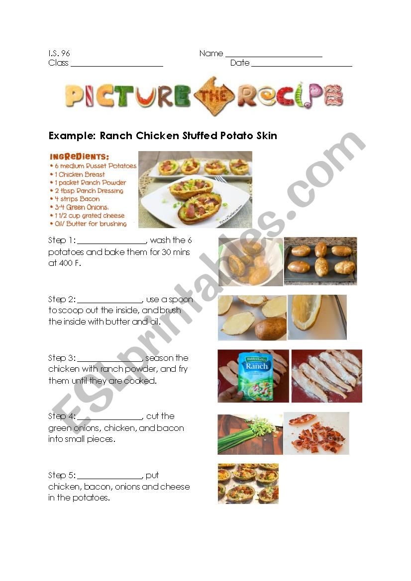 Practice Sequencing Steps Of Recipes ESL Worksheet By Verrymerrycherry Practice Sequencing Steps Of Recipes ESL Worksheet By Verrymerrycherry