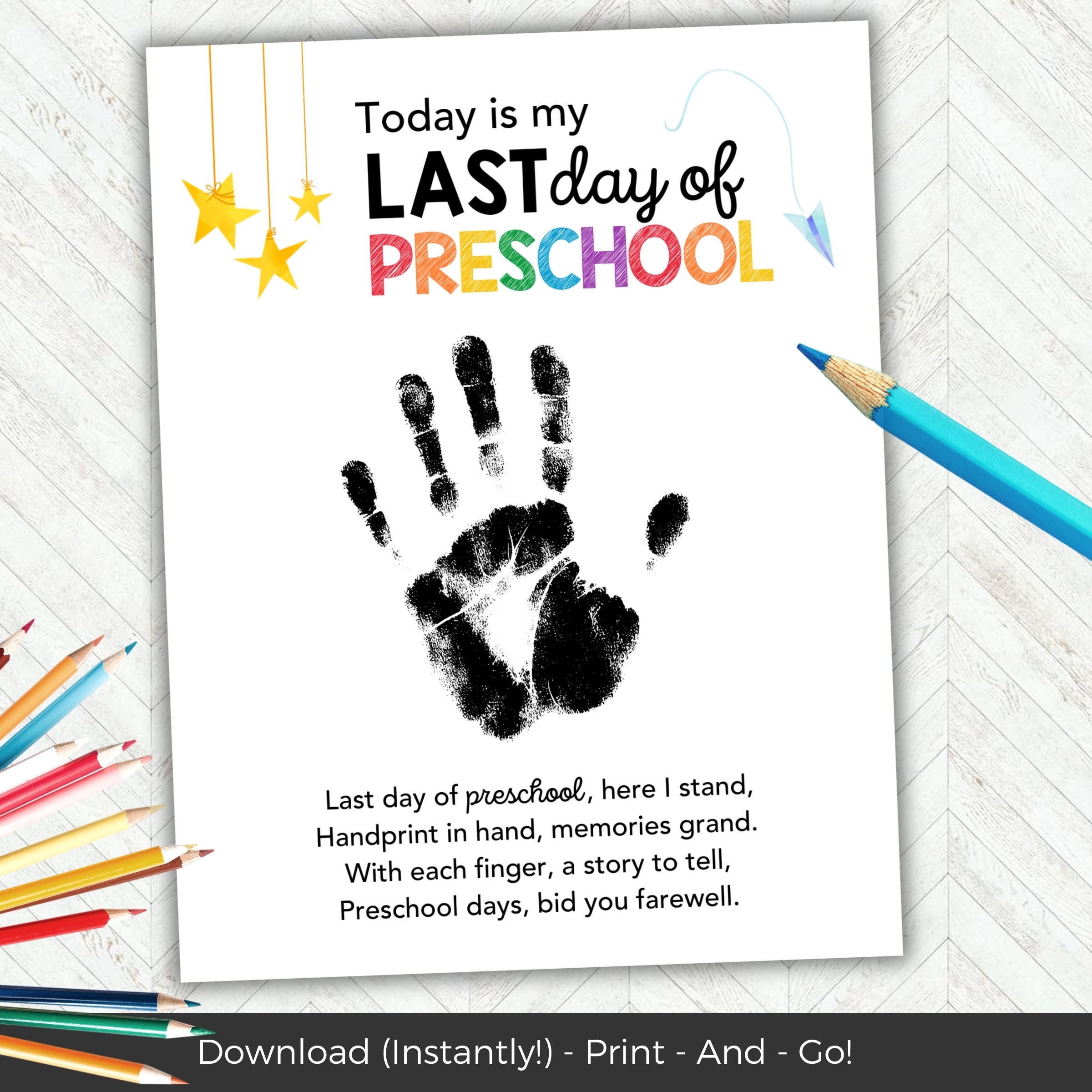 My Final Day Of Preschool Printable