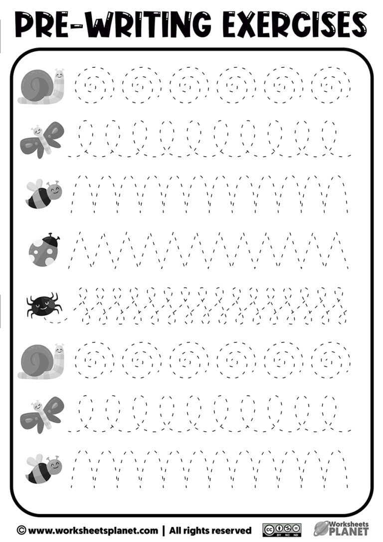 Pre Writing Worksheets Free Printables Pdf