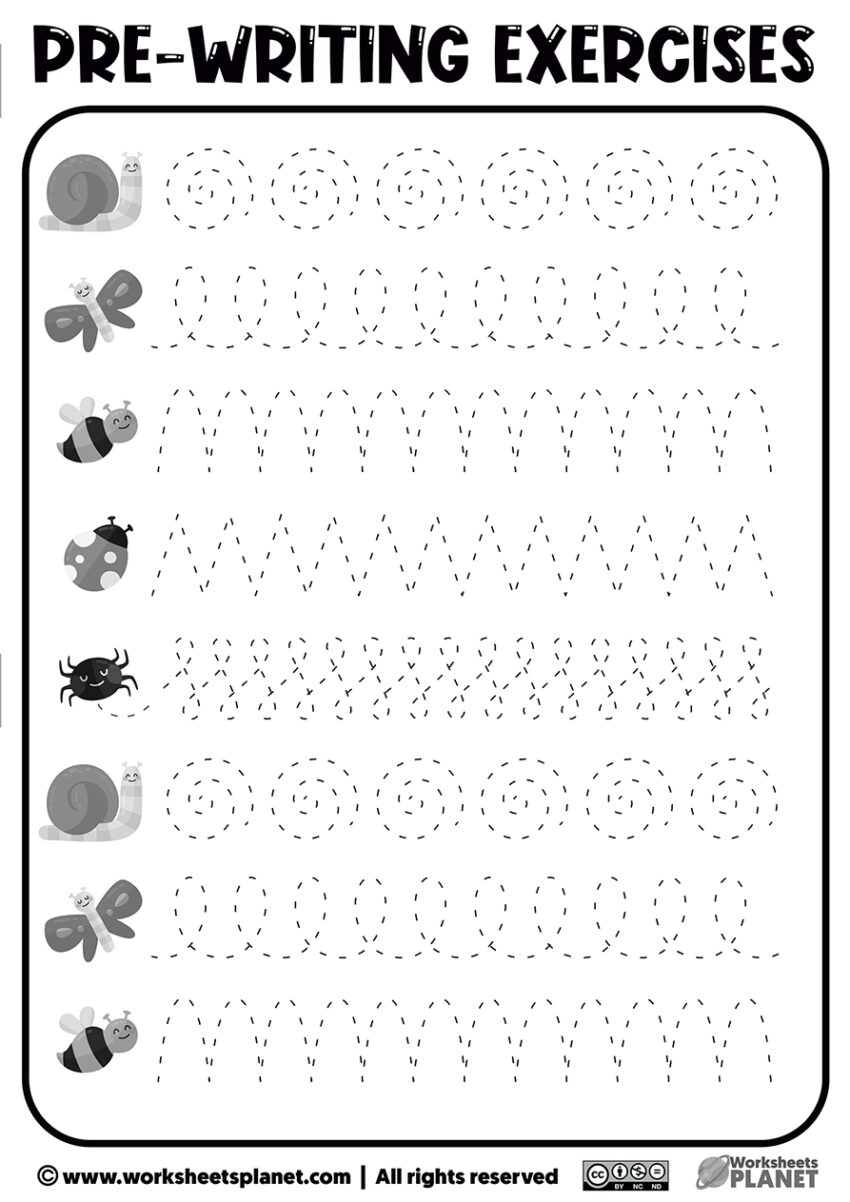 Pre Writing Worksheets Free Printables Pdf