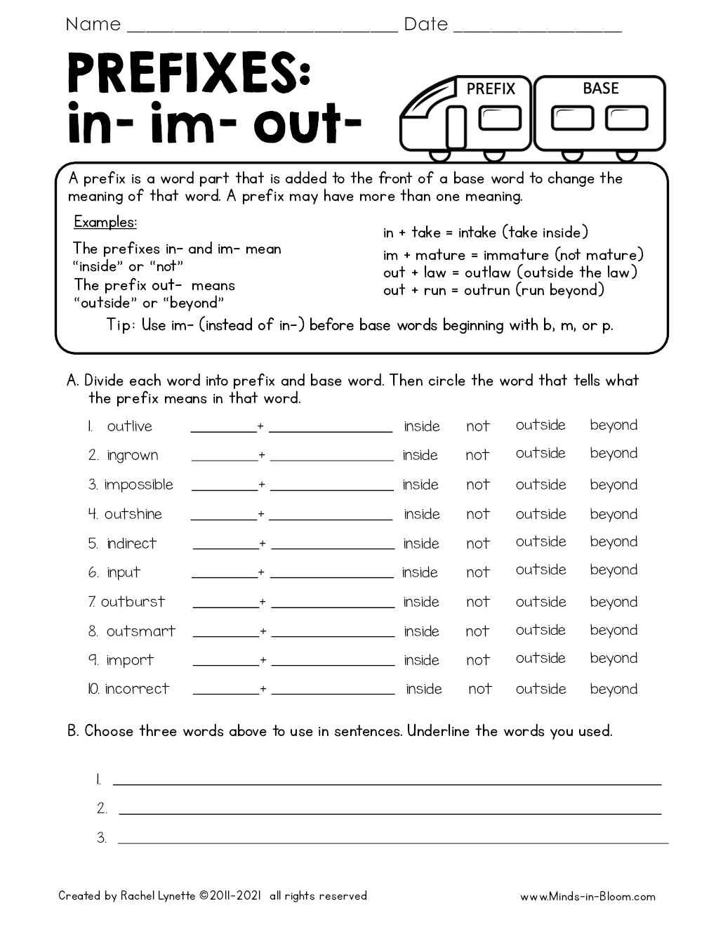 Amphi Prefix Worksheet Printable Amphi Prefix Worksheet Printable