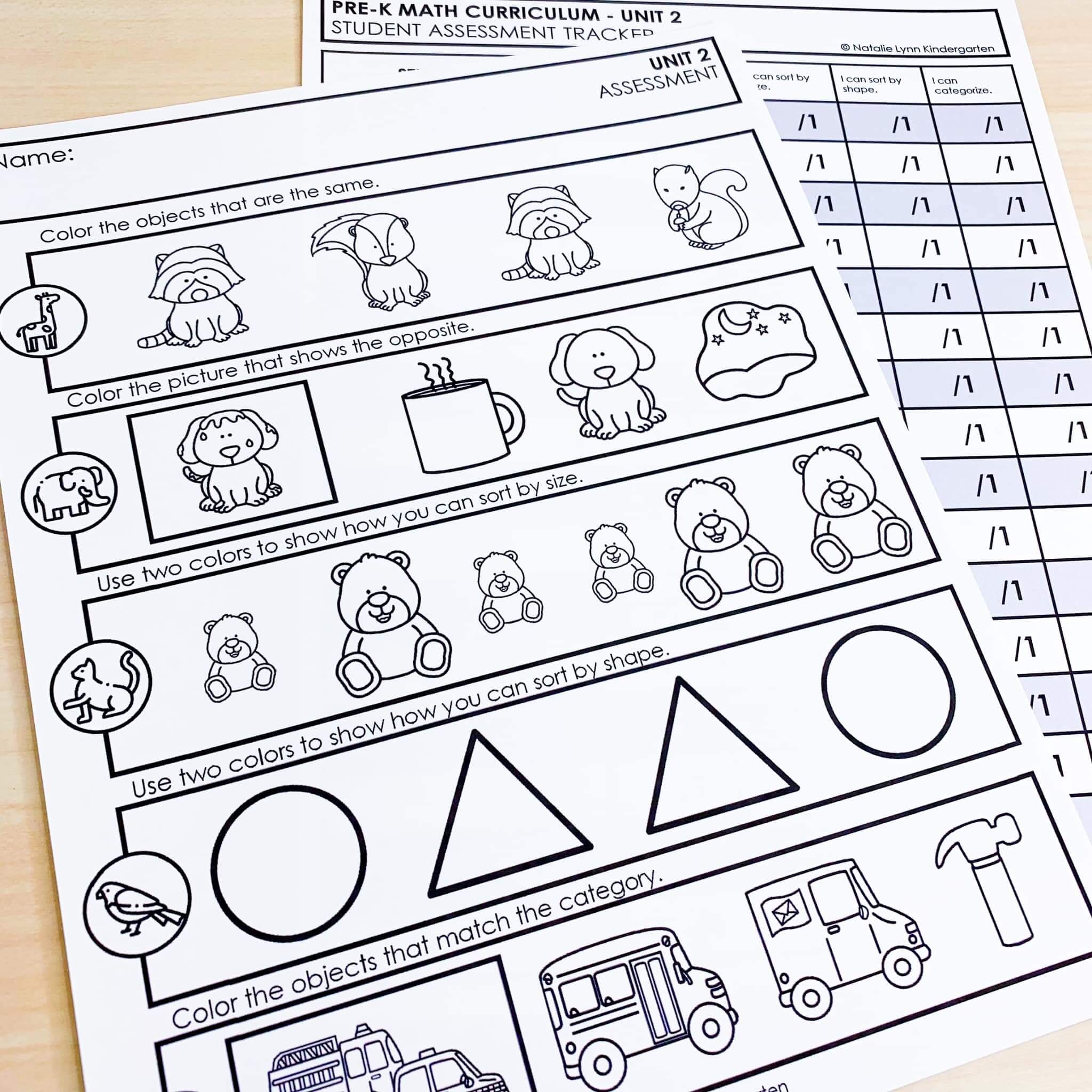Preschool And Pre K Math Assessments For The Year Preschool And Pre K Math Assessments For The Year