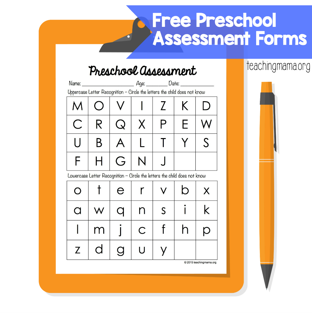 Preschool Assessment Forms Teaching Mama Worksheets Library Preschool Assessment Forms Teaching Mama Worksheets Library