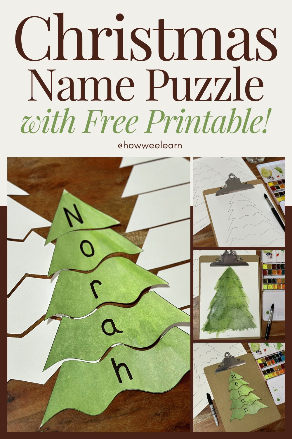 Preschool Christmas Projects Name Puzzles How Wee Learn Preschool Christmas Projects Name Puzzles How Wee Learn
