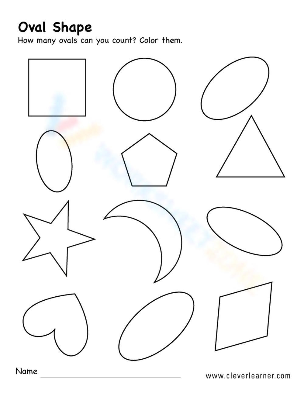 Preschool Oval Worksheets 2025