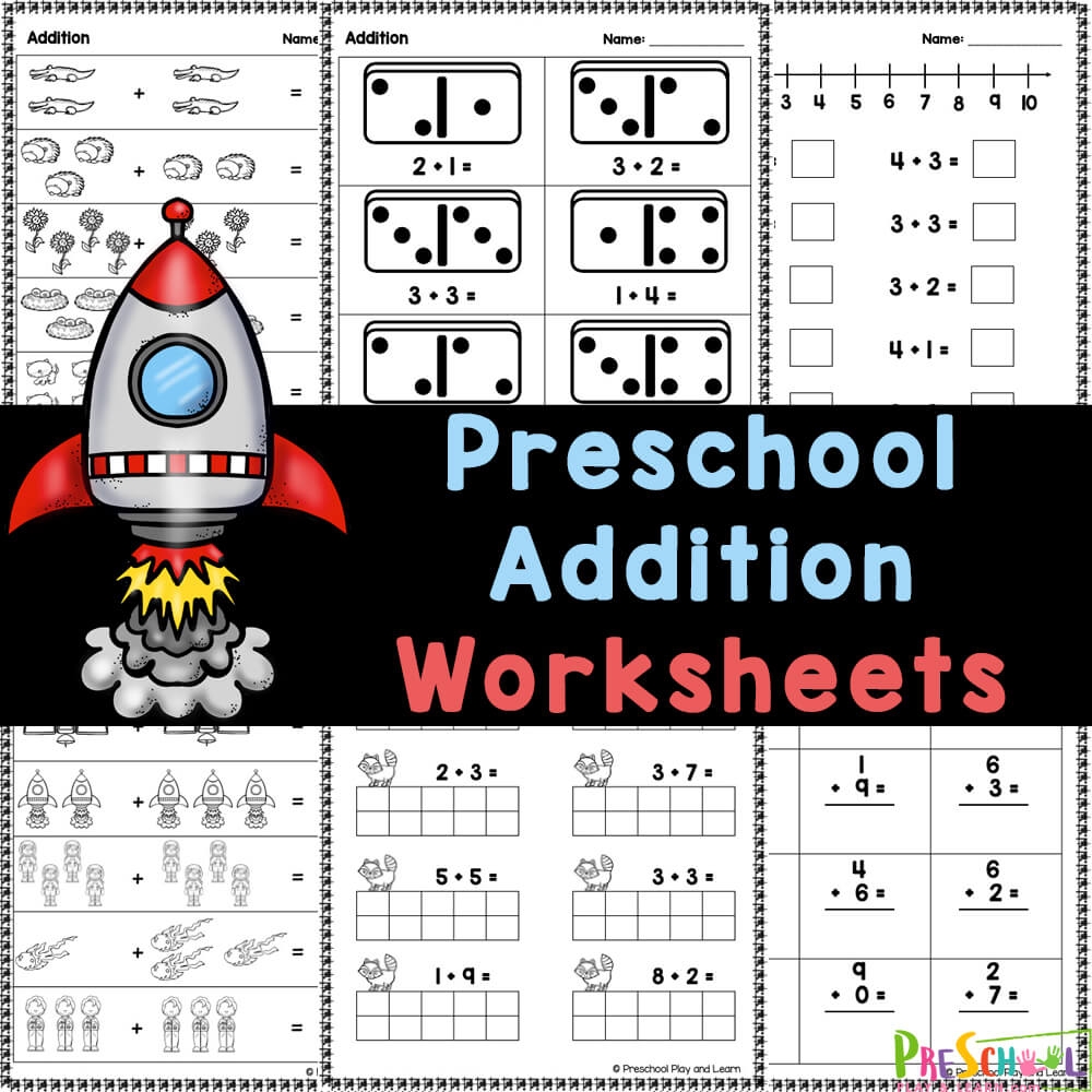 Printable Preschool Addition Cards Printable Preschool Addition Cards