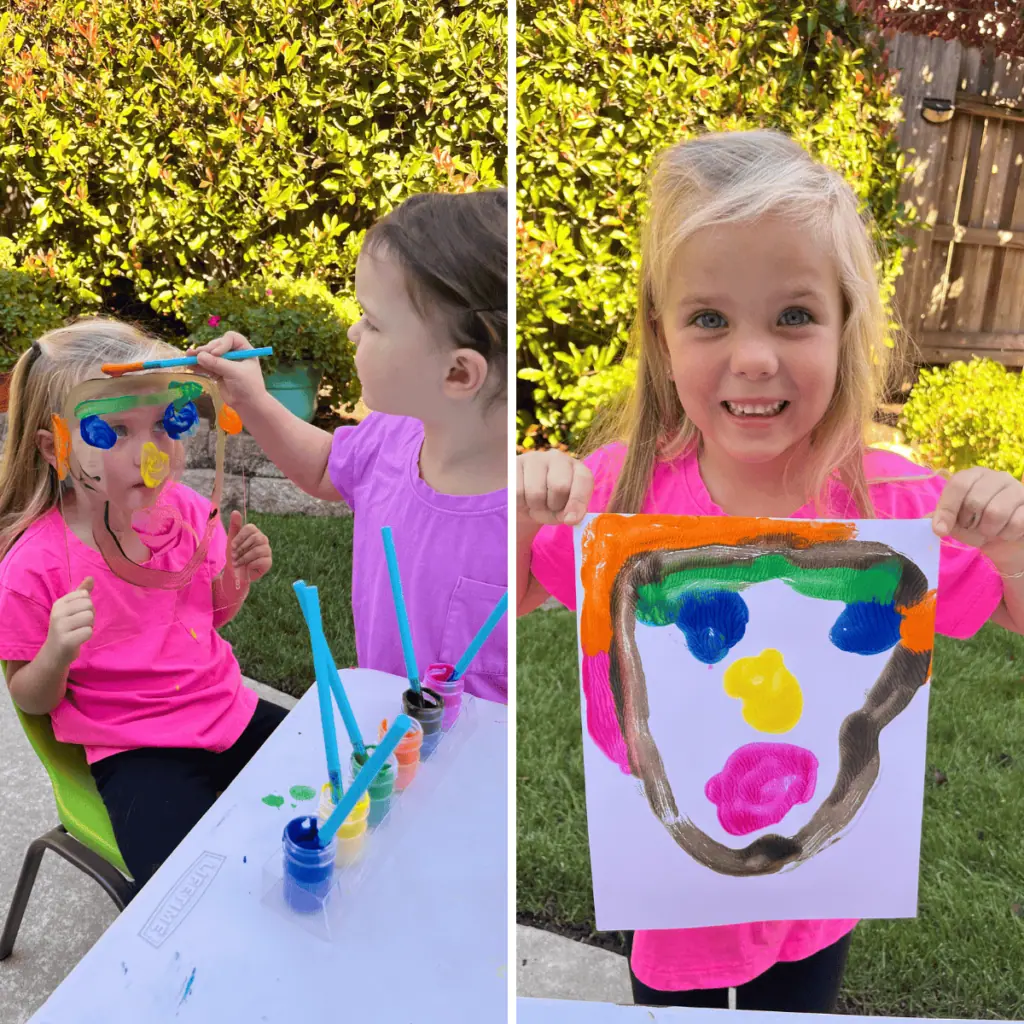 Preschool Portrait Printmaking Face Painting Friends Art Lab Preschool Portrait Printmaking Face Painting Friends Art Lab