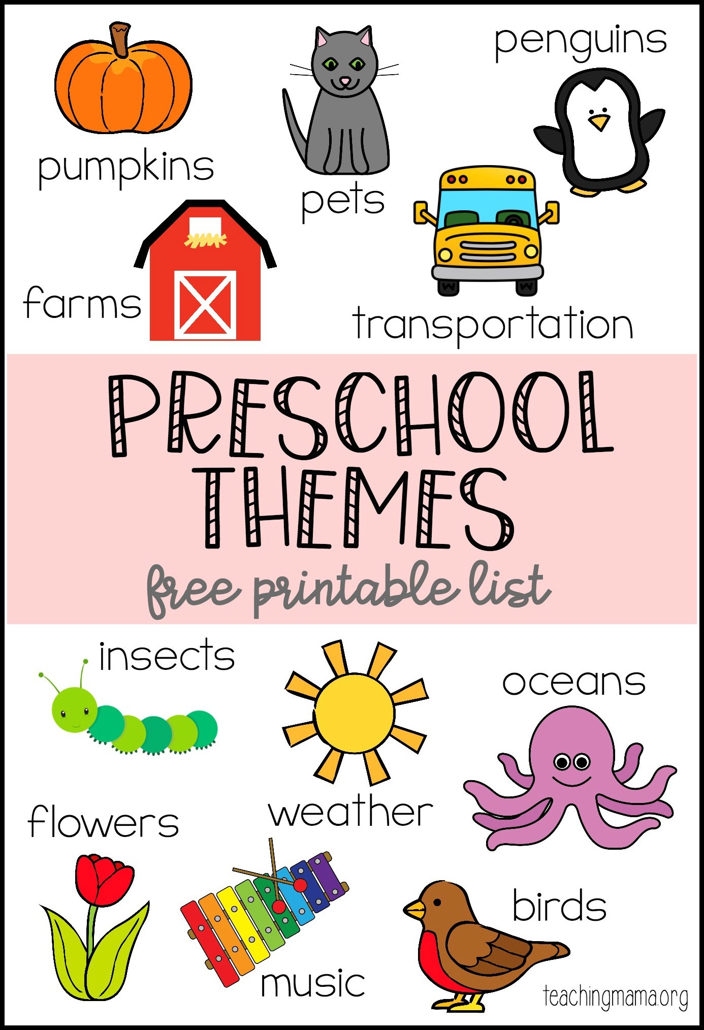 Preschool Themes Body And Ideas Printable