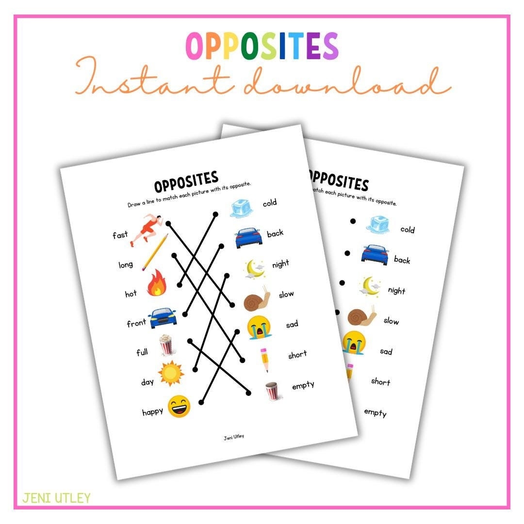 Preschool Worksheets Etsy