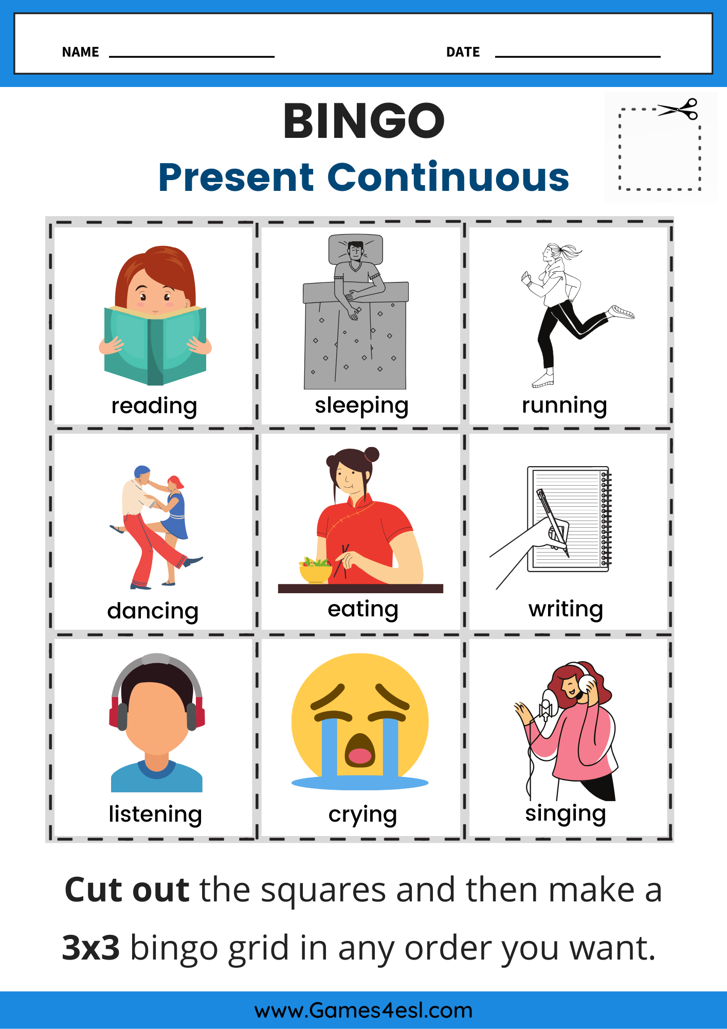 Present Continuous Worksheets For Beginners Games4esl Present Continuous Worksheets For Beginners Games4esl