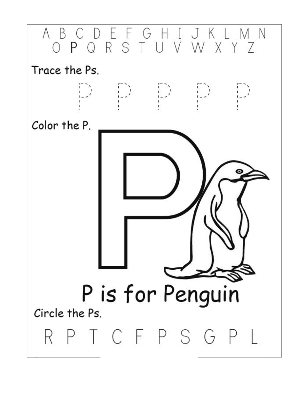Free Preschool Penquin Printables