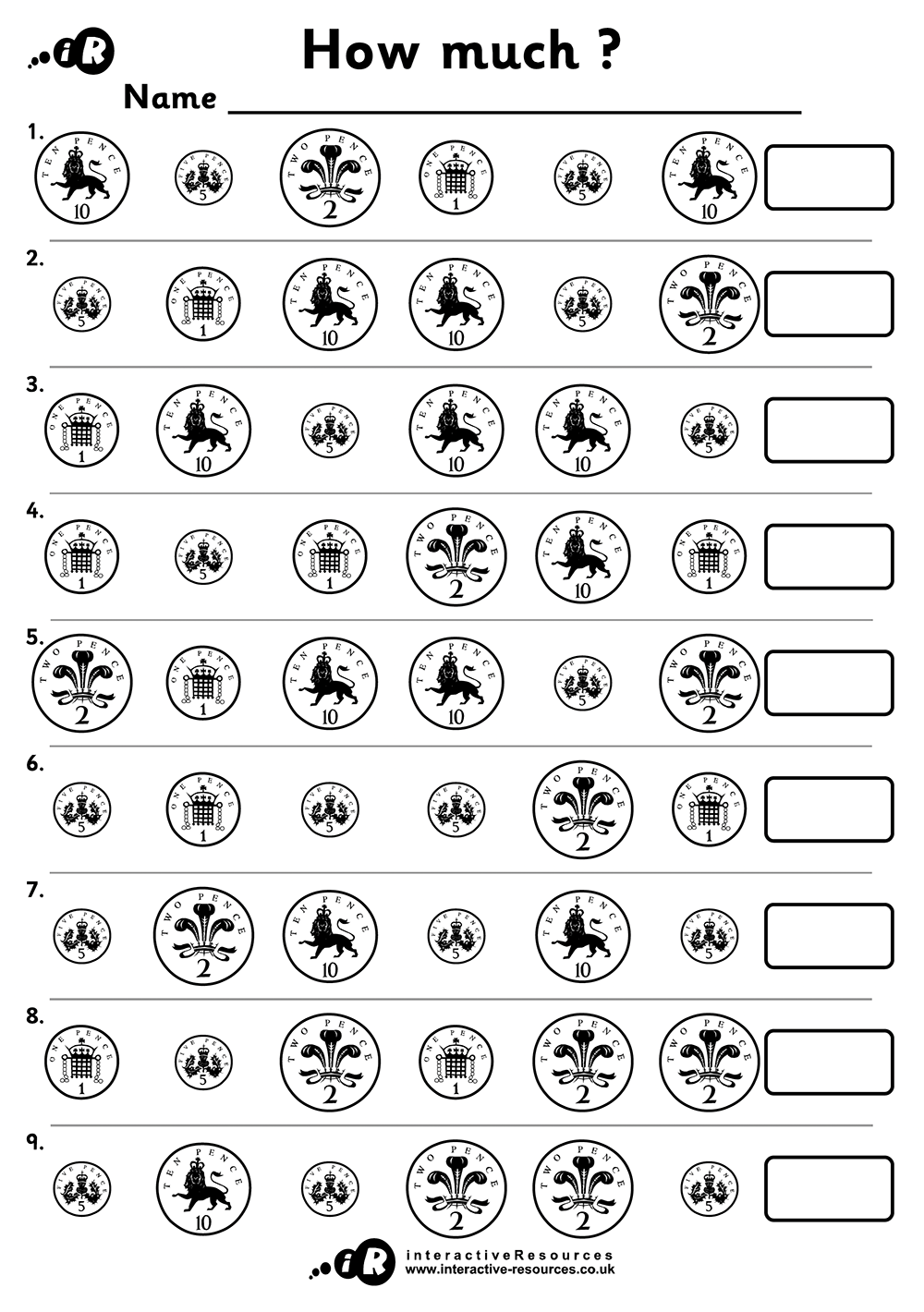 Primary Worksheets Teaching Money Worksheets