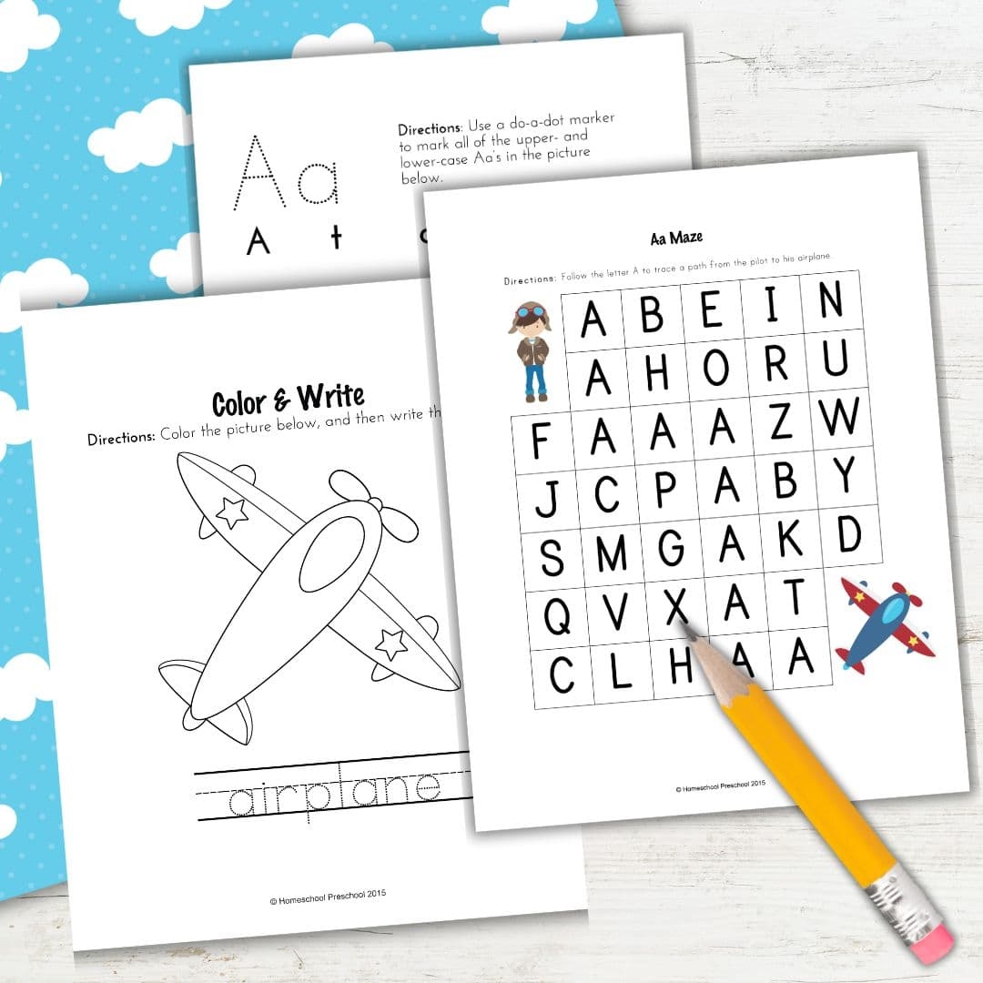 Airplane Worksheets Printable