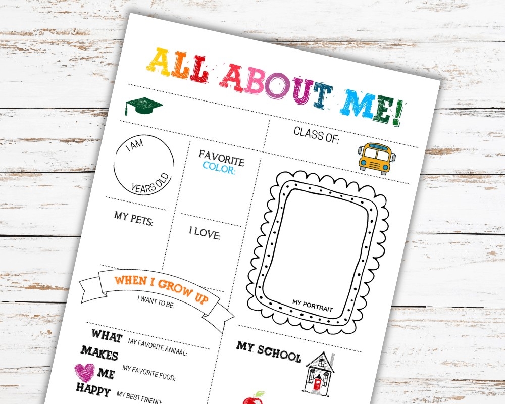 Printable All About Me Poster For Preschool Kindergarten And UP Mindfulmazing