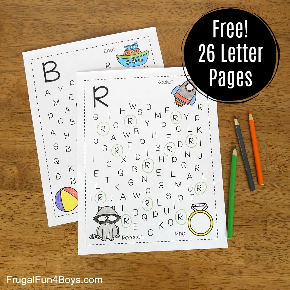 Printable Alphabet Letter Search And Find Pages Frugal Fun For Boys And Girls Printable Alphabet Letter Search And Find Pages Frugal Fun For Boys And Girls