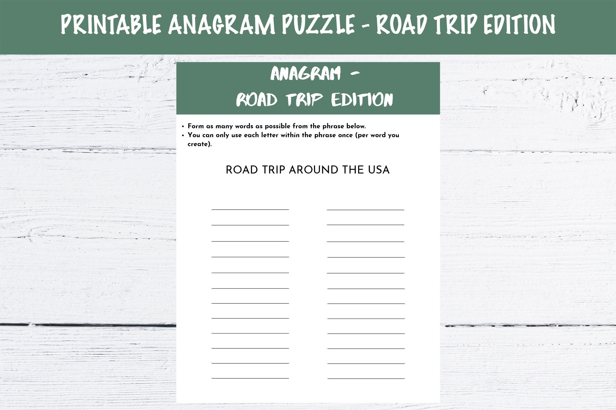 Printable Anagram Puzzle Road Trip Edition Etsy Printable Anagram Puzzle Road Trip Edition Etsy