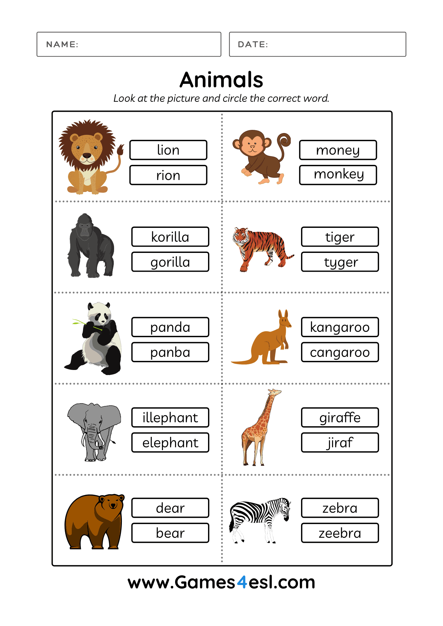 English Learning Worksheets Printable English Learning Worksheets Printable