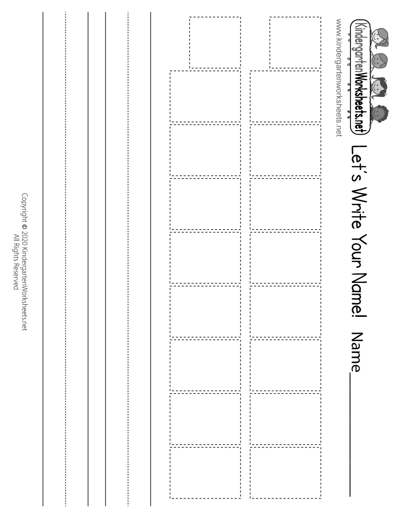 Printable Blank Name Writing Practice Worksheet Page 3
