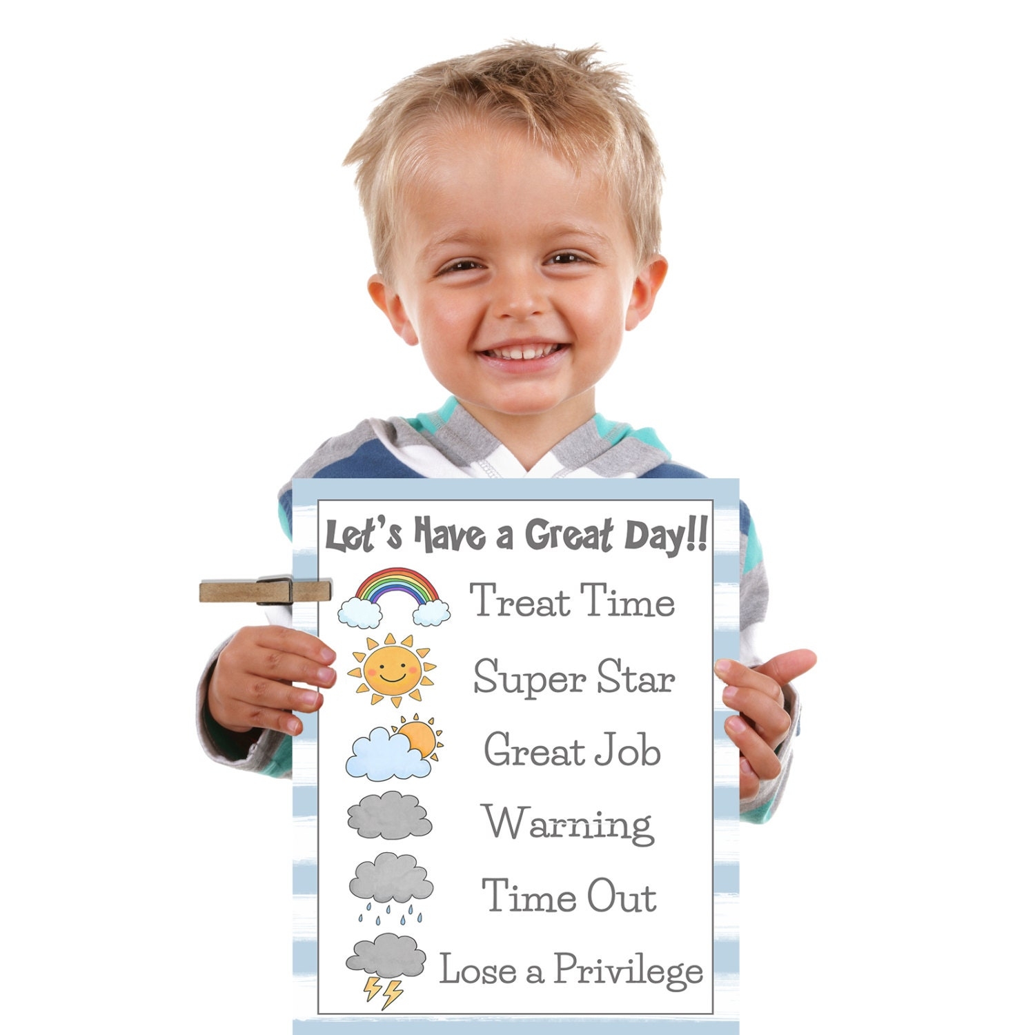 PRINTABLE BOYS BEHAVIOR Chart Young Child Toddler Behavior Chart