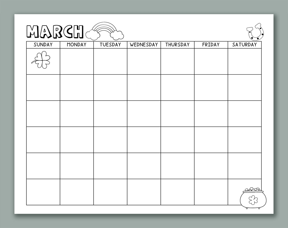 Printable Calendar For Kids 2025 2024 And Undated Versions Included Printable Calendar For Kids 2025 2024 And Undated Versions Included