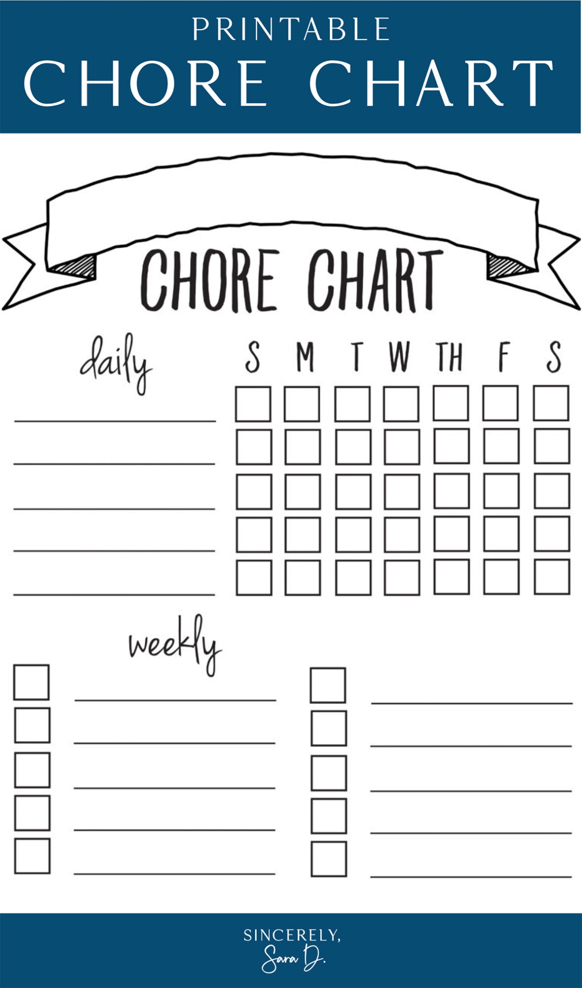 Printable Chore Chart Sincerely Sara D Home Decor U0026 DIY Projects Printable Chore Chart Sincerely Sara D Home Decor U0026 DIY Projects