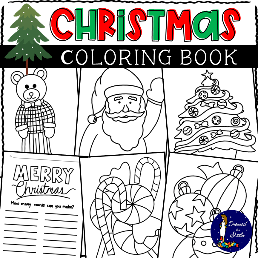 Printable Holiday Coloring Pages Worksheets