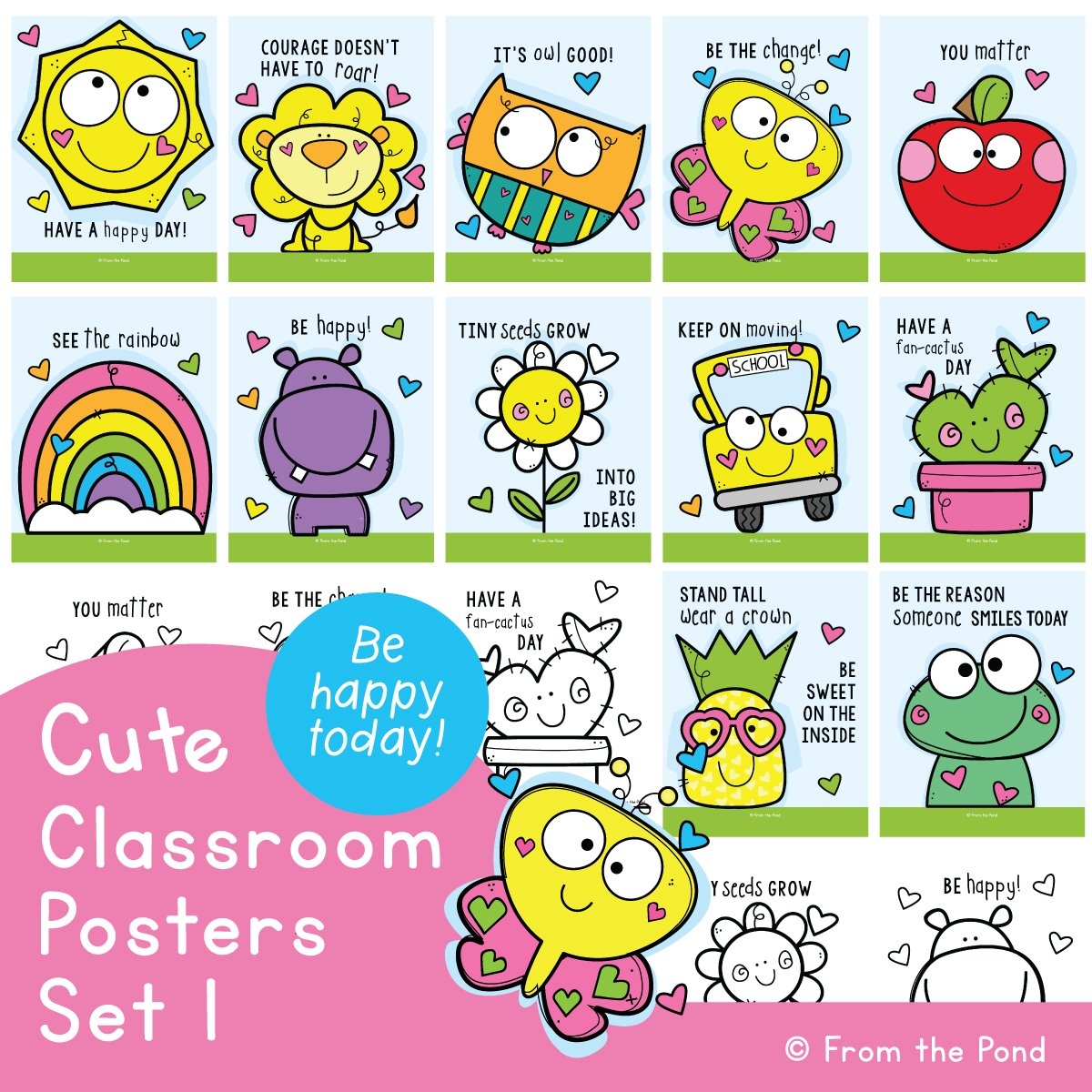 Printable Classroom Decor And Decorations For Happy Child Focused Learning From The Pond Printable Classroom Decor And Decorations For Happy Child Focused Learning From The Pond