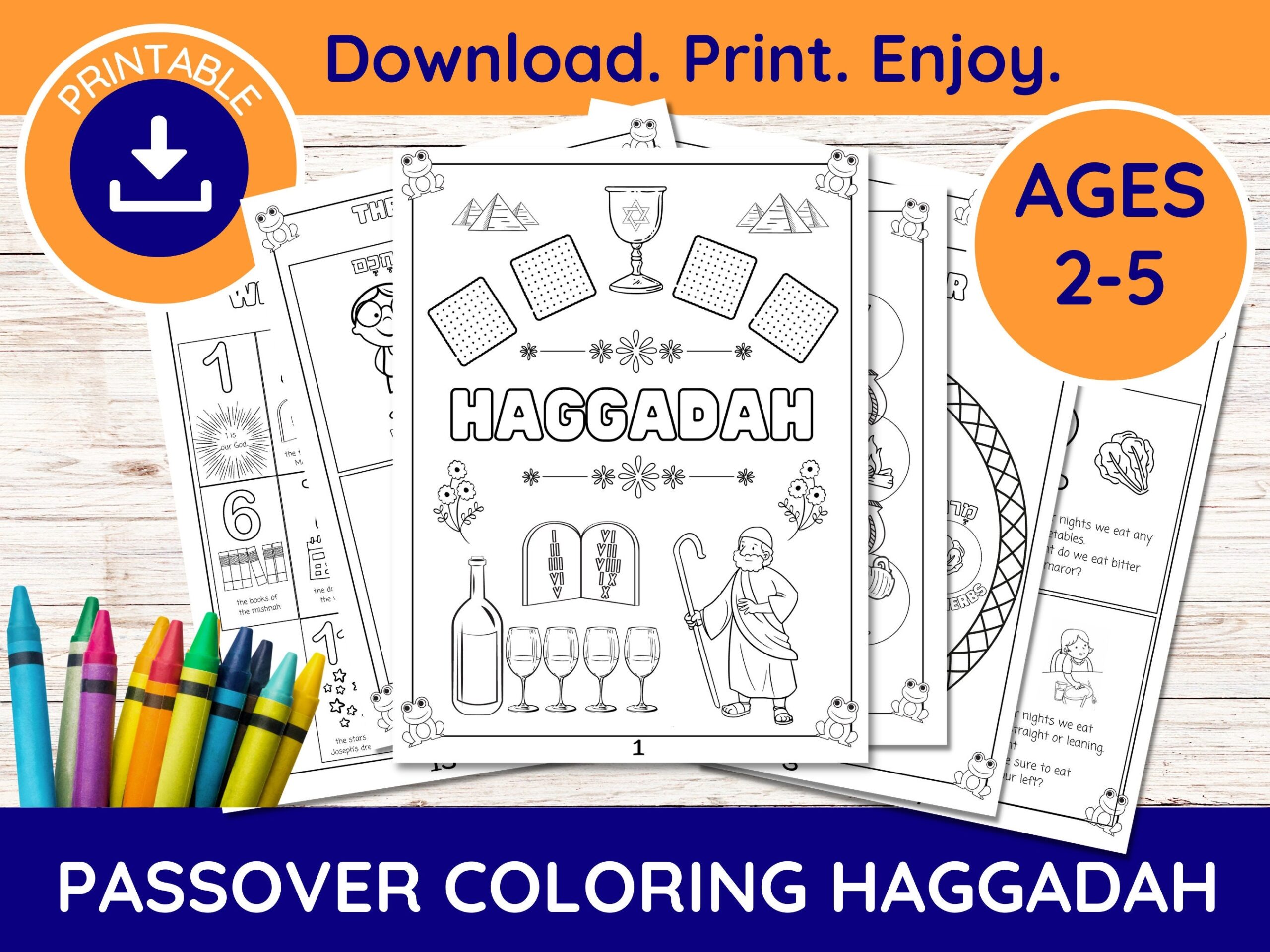 Printable Coloring Haggadah For Kids Ages 2 5 Passover For Printable Coloring Haggadah For Kids Ages 2 5 Passover For
