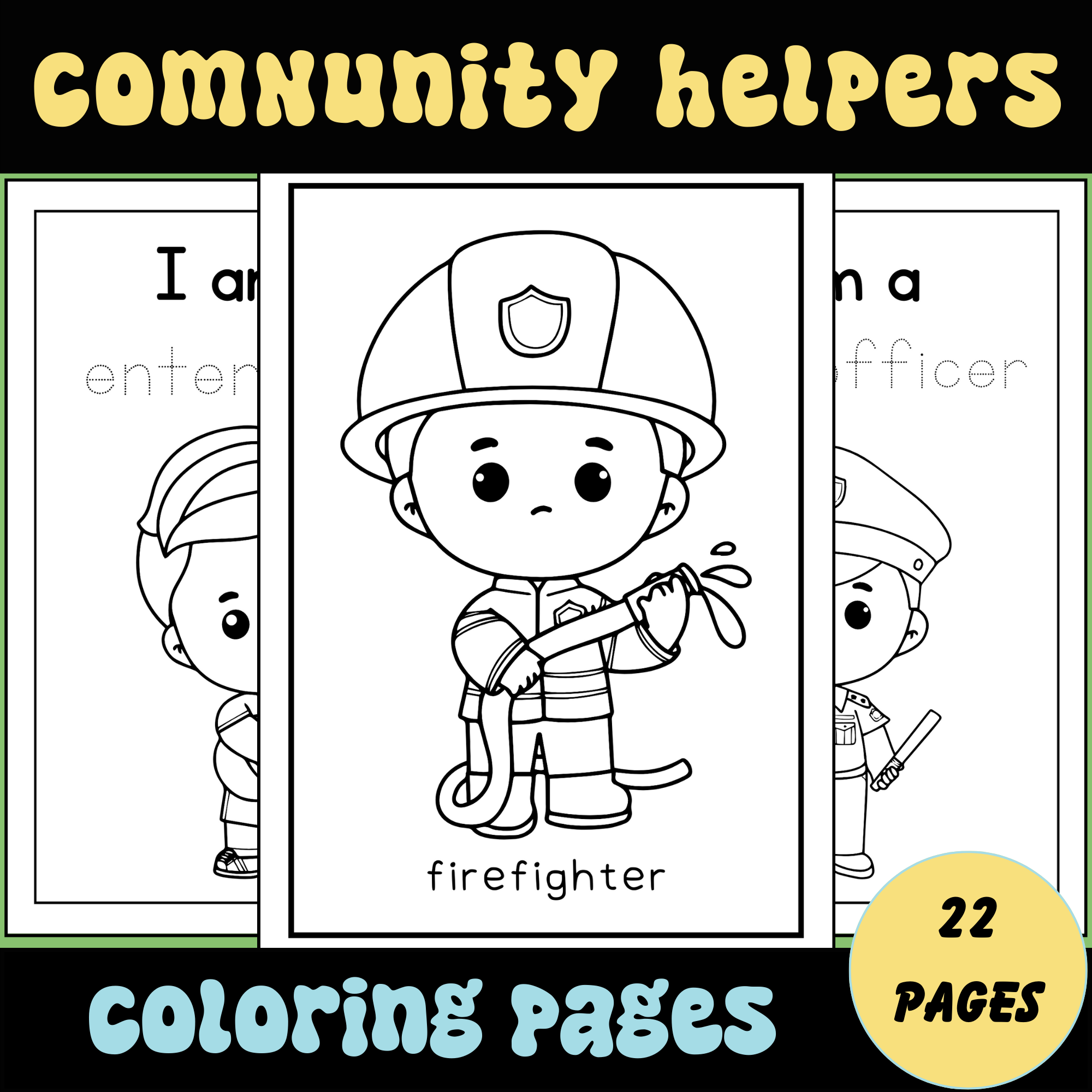 Printable Community Helpers Career Coloring Pages Community Worker For Grade 1 Made By Teachers Printable Community Helpers Career Coloring Pages Community Worker For Grade 1 Made By Teachers