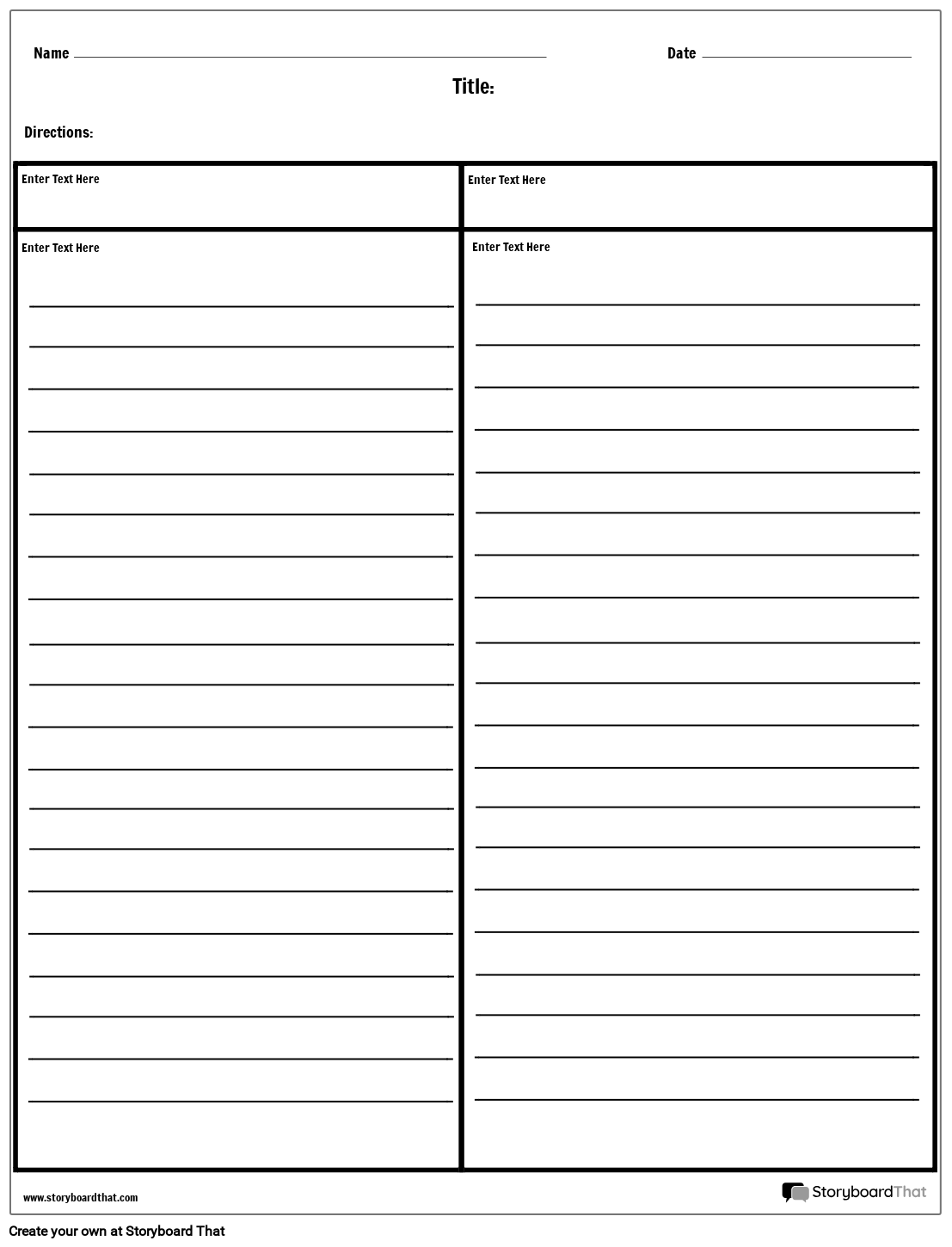 Printable Note Taking Worksheet