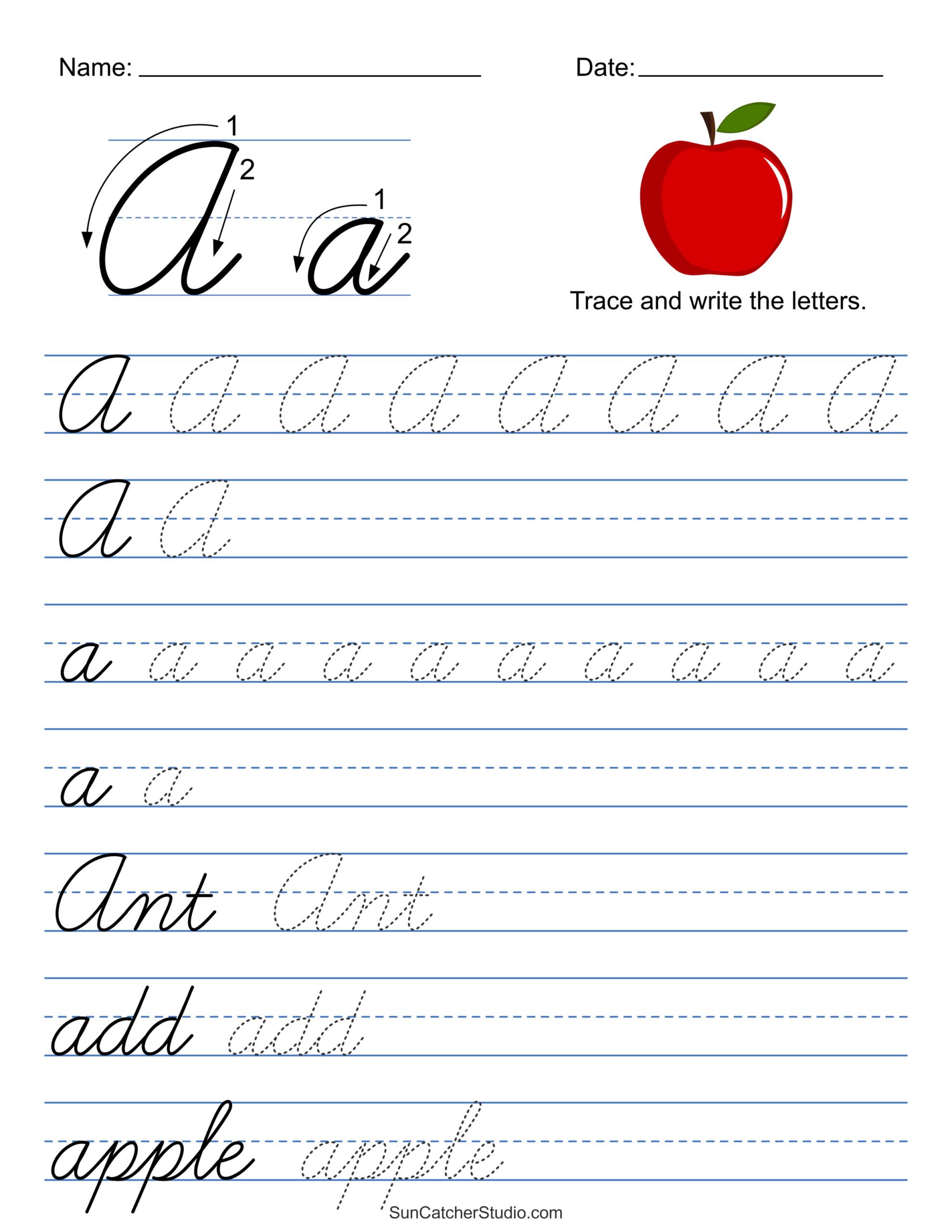 Printable Cursive Handwriting Worksheets Alphabet Printable Cursive Handwriting Worksheets Alphabet