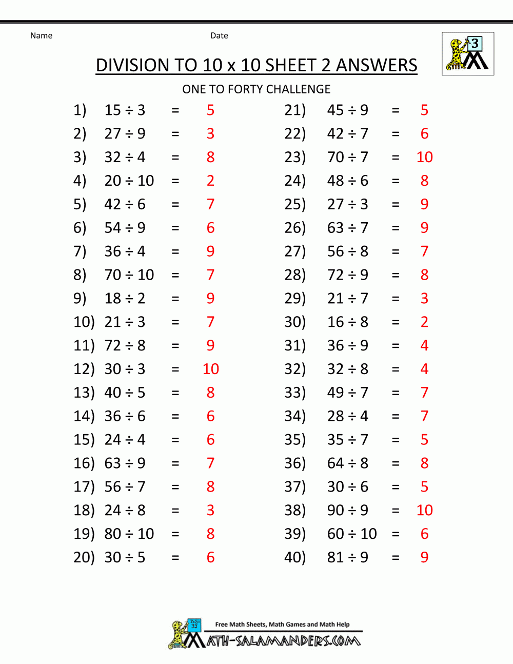 Printable Division Worksheets 3rd 4th Grade Printable Division Worksheets 3rd 4th Grade