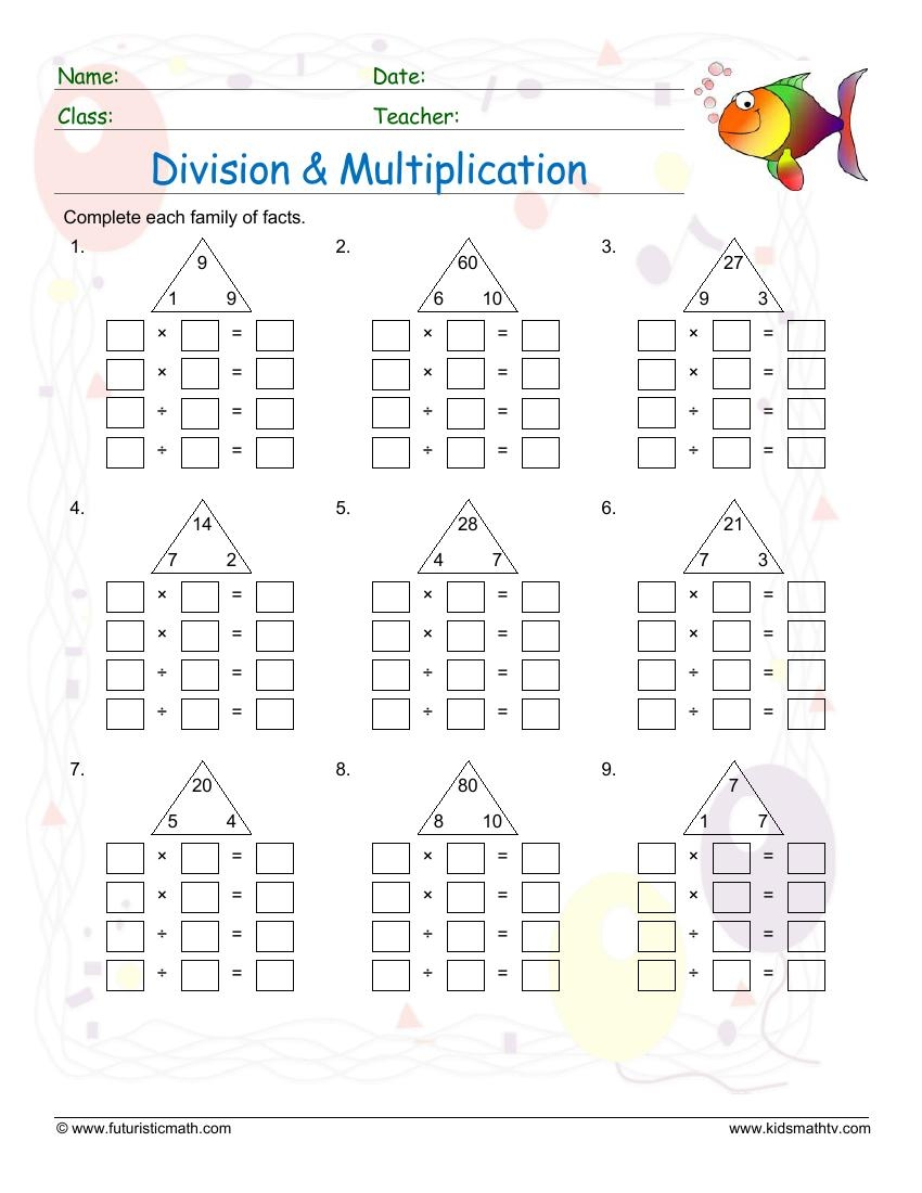 Free Printable Worksheet Divide By 2