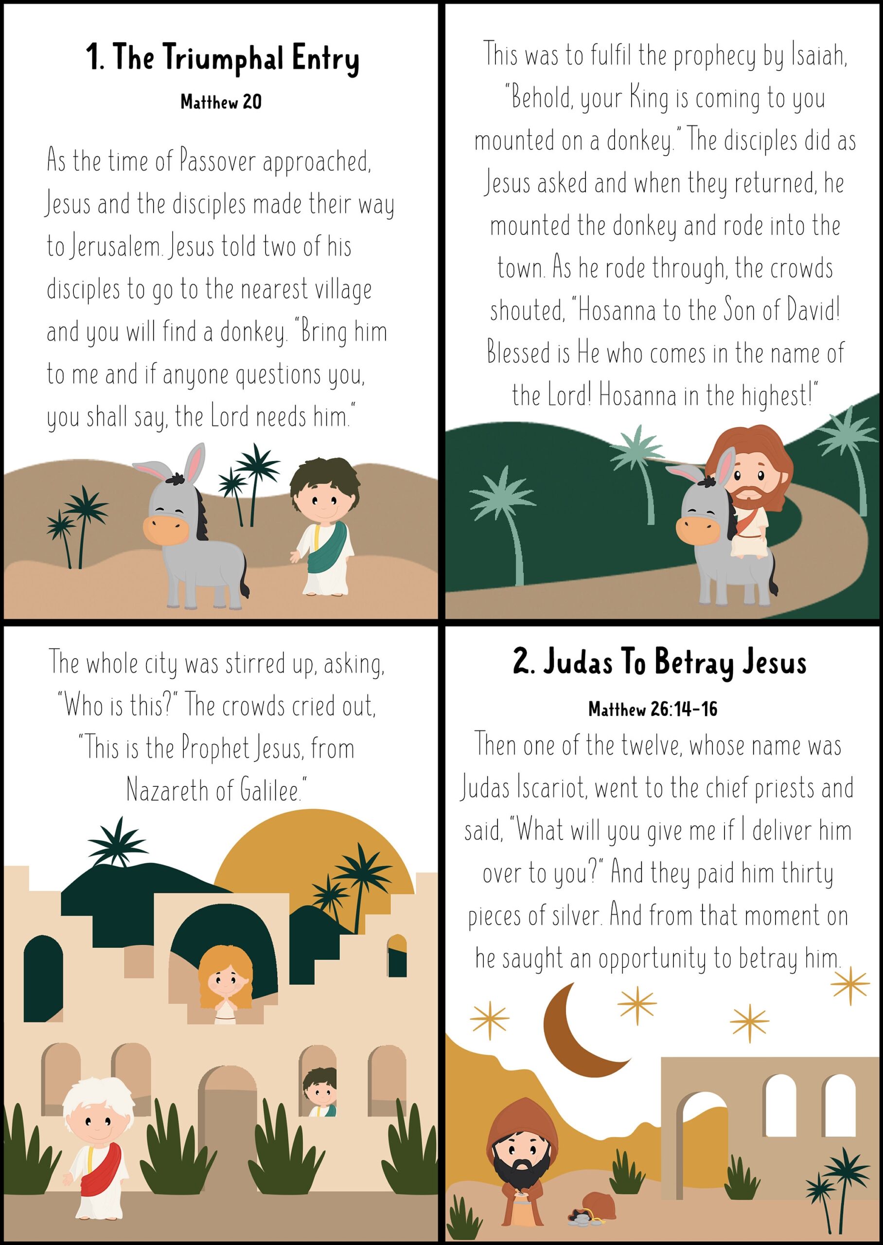 Printable Easter Story Cards I Christian Easter Story For Kids I Printable Easter Story Cards I Christian Easter Story For Kids I