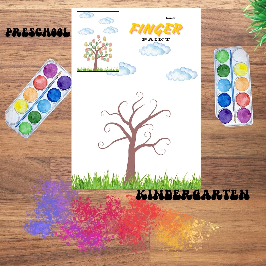 Printable Finger Painting Activity Tree With Leaf Printables For Kidseducational Finger Painting Art Page Childrens Art Printable Etsy Printable Finger Painting Activity Tree With Leaf Printables For Kidseducational Finger Painting Art Page Childrens Art Printable Etsy