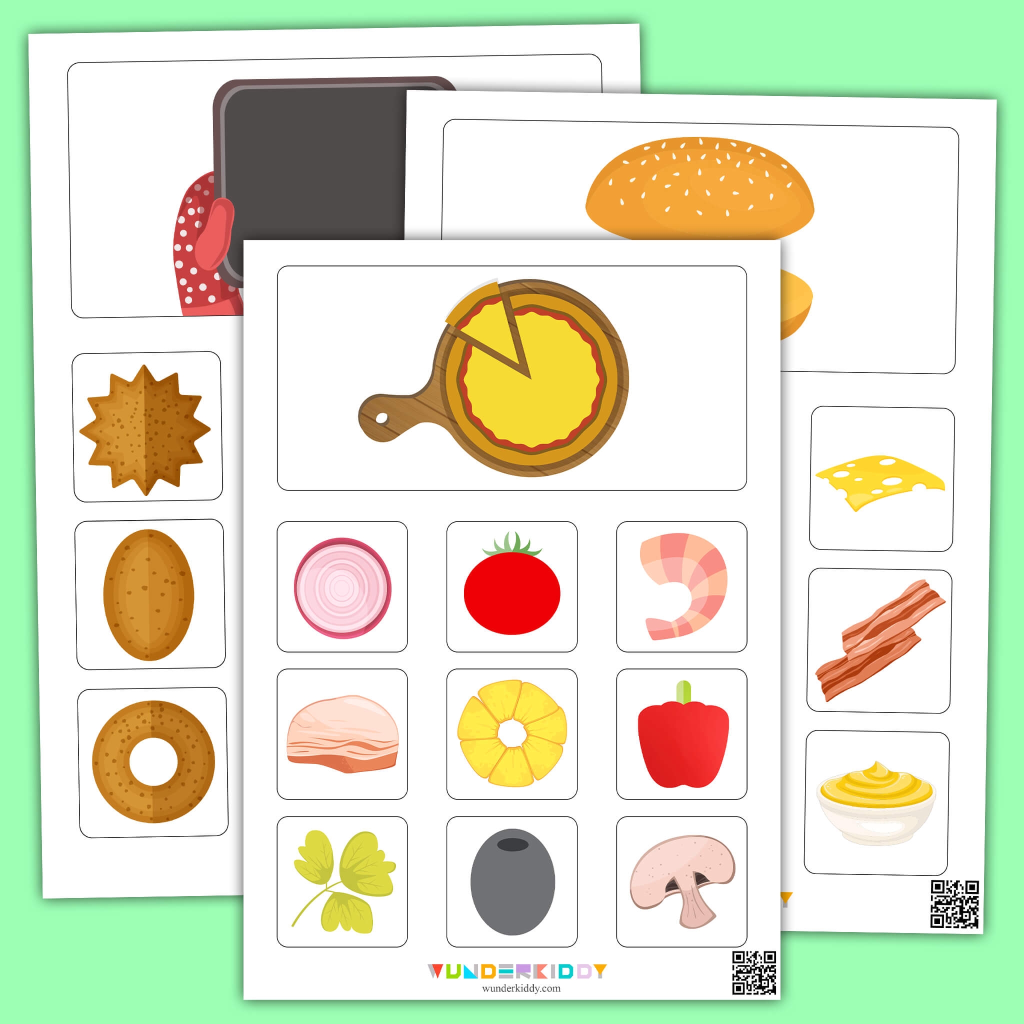 Printable Food Play Sorting Cut And Paste Worksheet For Kids