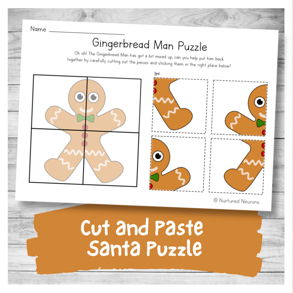 Printable Gingerbread Man Puzzle Preschool Cut And Paste Worksheet Nurtured Neurons Printable Gingerbread Man Puzzle Preschool Cut And Paste Worksheet Nurtured Neurons