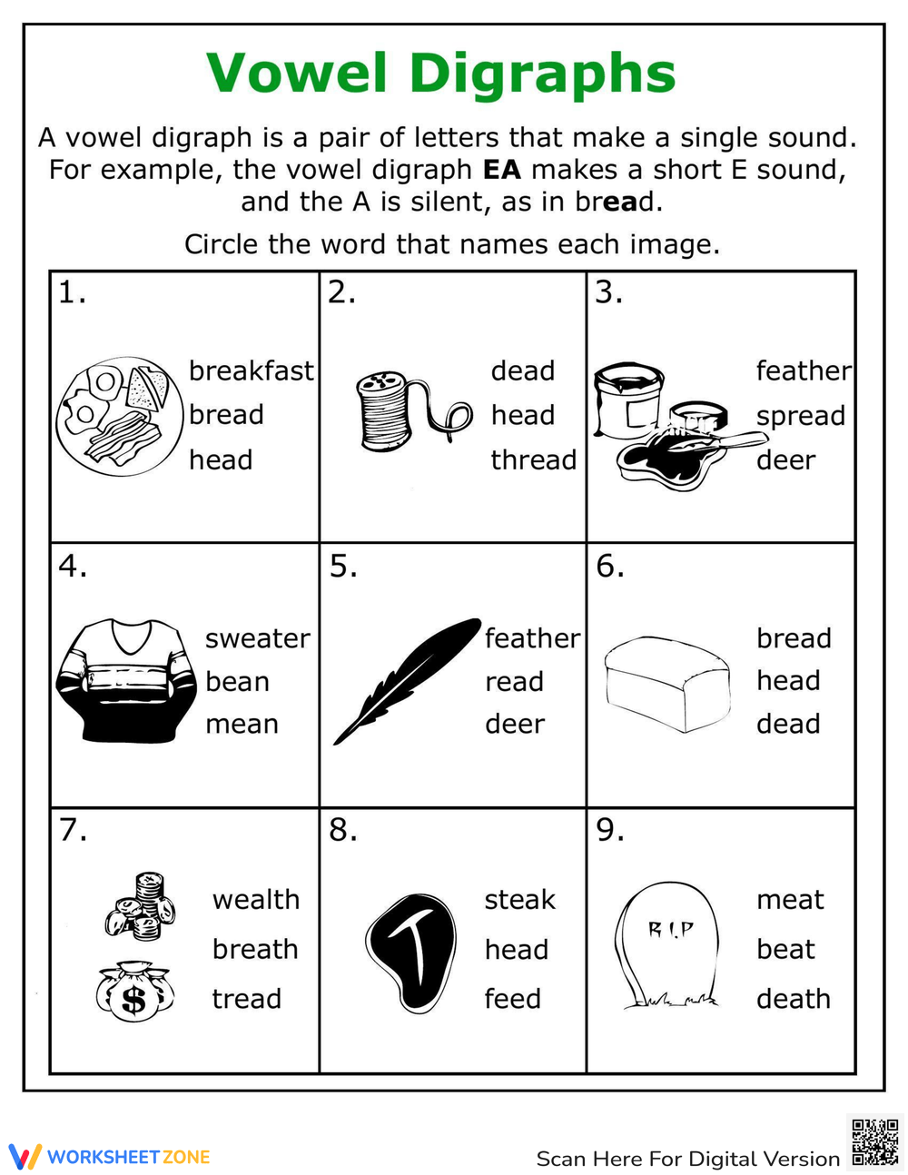 Free Digraphs Worksheets For Grade 2 Free Digraphs Worksheets For Grade 2