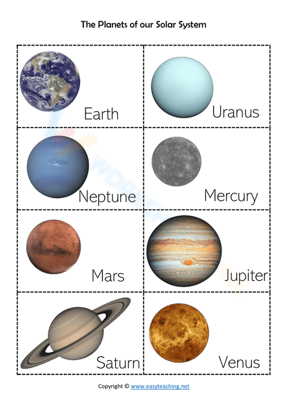 Printable Grade 5 Space And The Solar System Worksheets