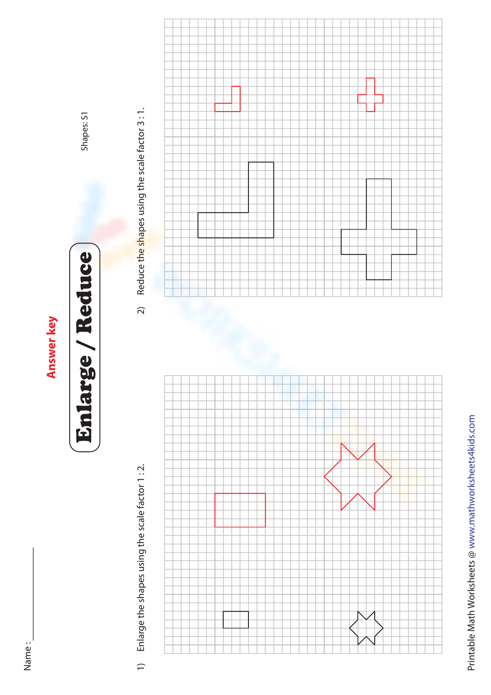 Printable Grade 8 Scale Factor Worksheets Download