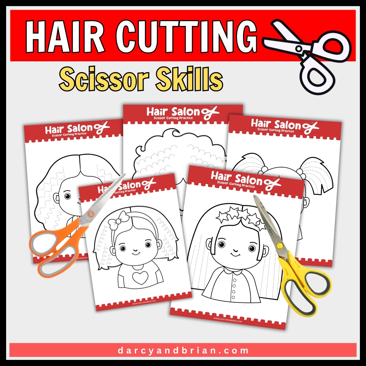 Printable Scissor Skills Haircut Worksheets Printable Scissor Skills Haircut Worksheets