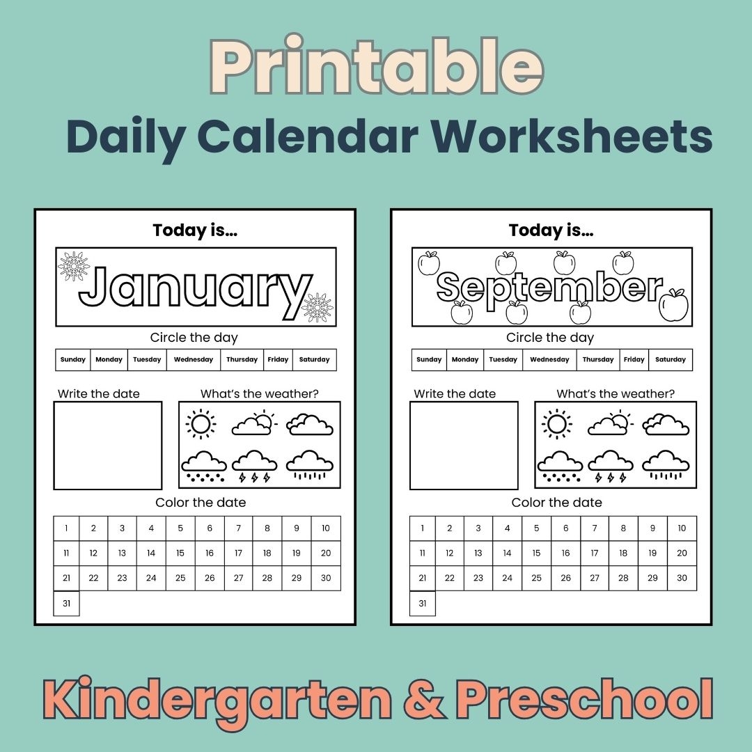 Printable Kindergarten Daily Calendar Worksheets Preschool Daily Work Coloring Page 12 Month Date Printable Kindergarten Daily Calendar Worksheets Preschool Daily Work Coloring Page 12 Month Date