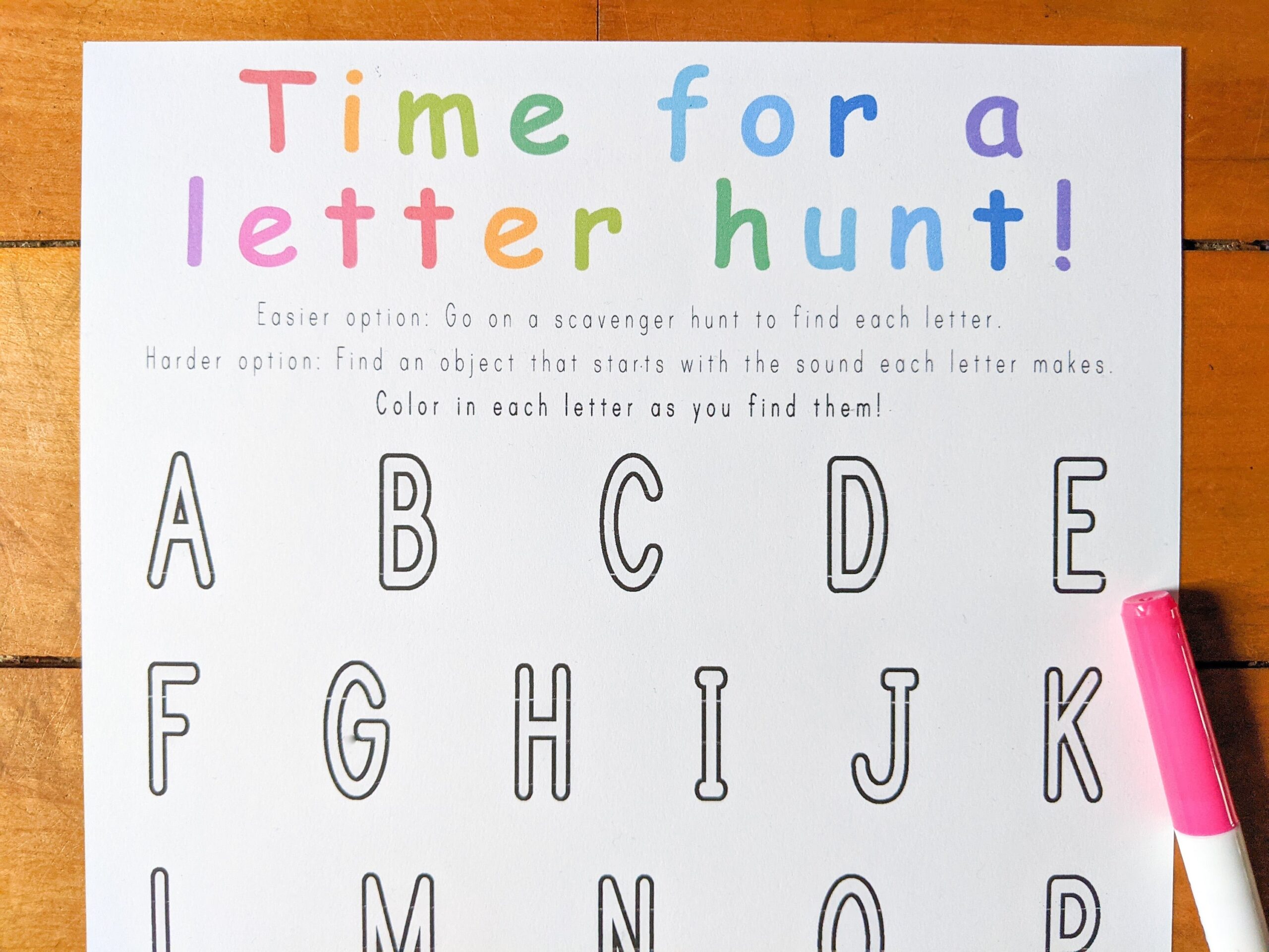 Free Printable Letter Hunt Worksheets