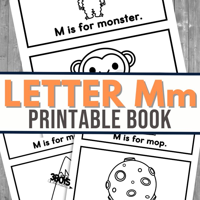Printable Letter M Book 3 Boys And A Dog