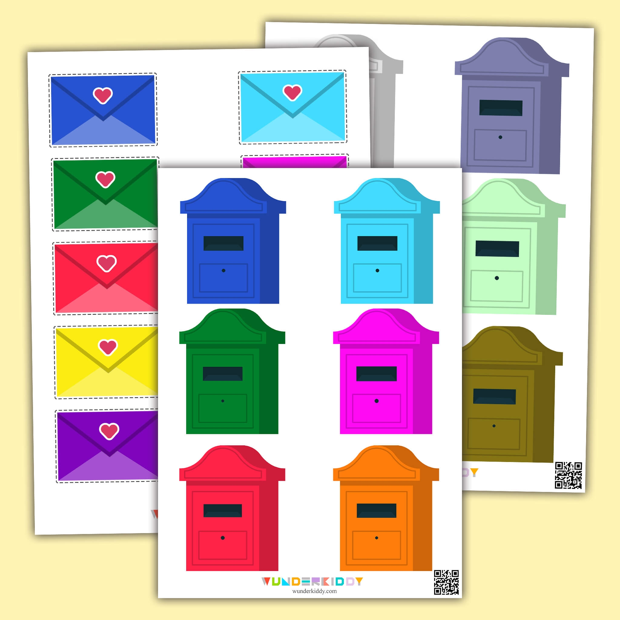 Printable Mailbox Color Matching Kindergarten Worksheet Printable Mailbox Color Matching Kindergarten Worksheet