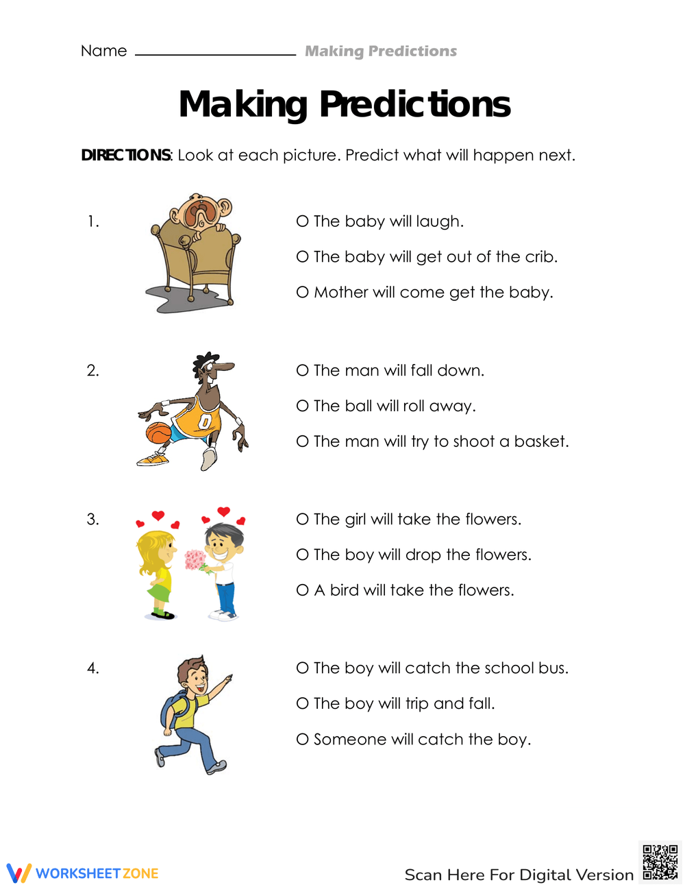 Printable Making Predictions Worksheets Printable Making Predictions Worksheets