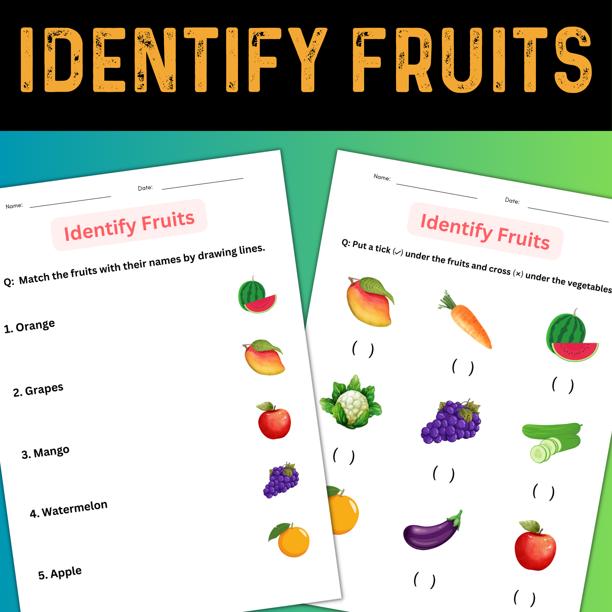 Fruits Printables For Preschoolers