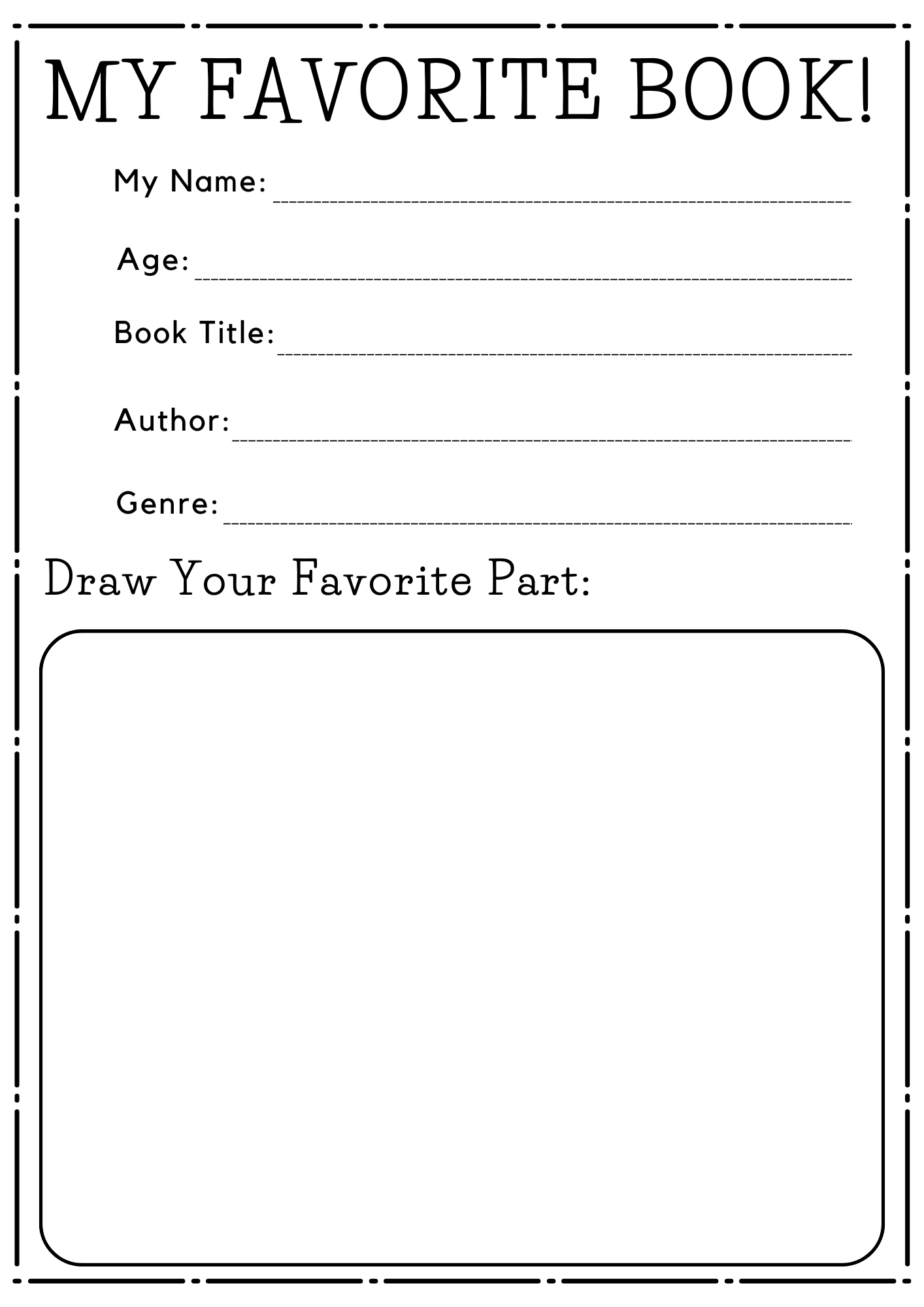 Printable My Favorite Book Activity Worksheet Kindergarten Made By Teachers Printable My Favorite Book Activity Worksheet Kindergarten Made By Teachers