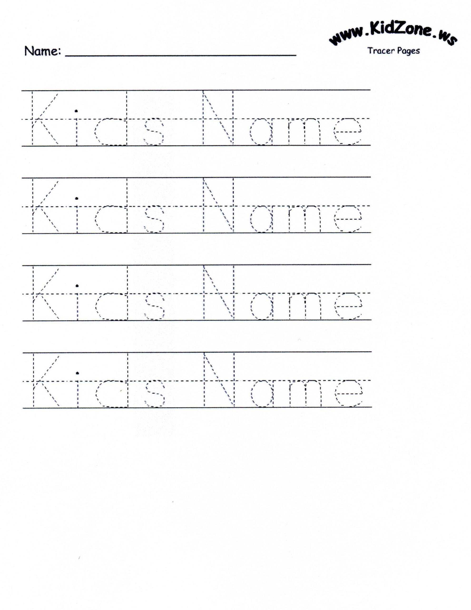 Printable Free Name Writing Practice Preschool